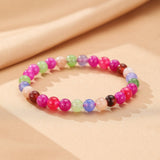 Bracelet Tourmaline Multicolore et Perle – Équilibre et Protection - Biloria