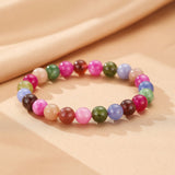 Bracelet Tourmaline Multicolore et Perle – Équilibre et Protection - Biloria