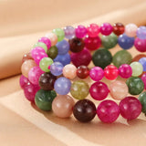 Bracelet Tourmaline Multicolore et Perle – Équilibre et Protection - Biloria
