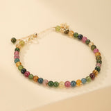 Bracelet Tourmaline Multicolore Plaqué Or 14k - Biloria