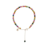 Bracelet Tourmaline Multicolore Plaqué Or 14k - Biloria