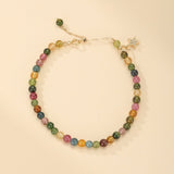 Bracelet Tourmaline Multicolore Plaqué Or 14k - Biloria