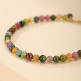 Bracelet Tourmaline Multicolore Plaqué Or 14k - Biloria