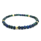 Bracelet Tresse Tibétain Lapis Lazuli Plume Argent - Biloria