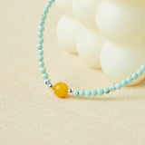 Bracelet Turquoise Argent Ajustable Protection Bien-Être - Biloria