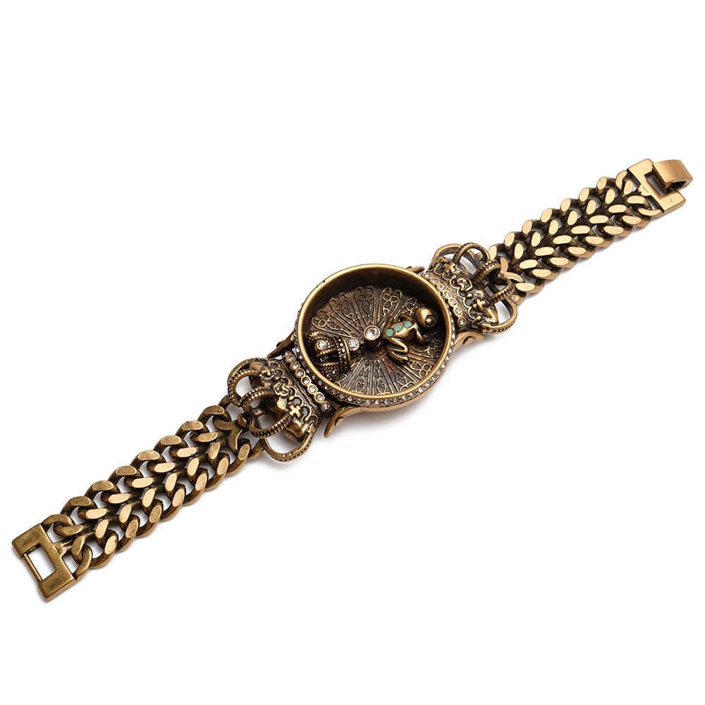 Bracelet Vintage Zircon Roi Grenouille pour une Touche Royale - Biloria