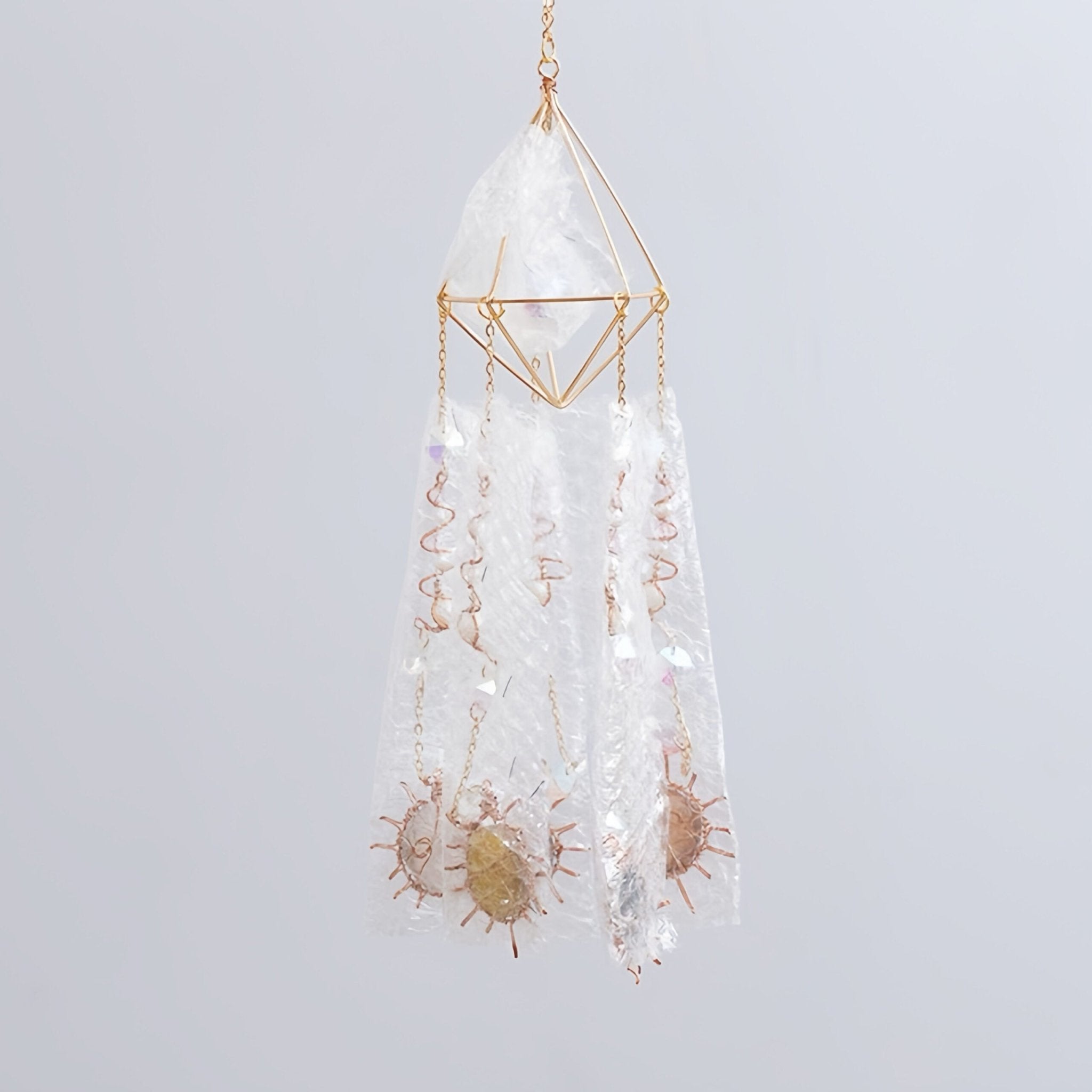 Capteur de Soleil en Quartz de Roche et Agate pour Décoration Zen - Biloria