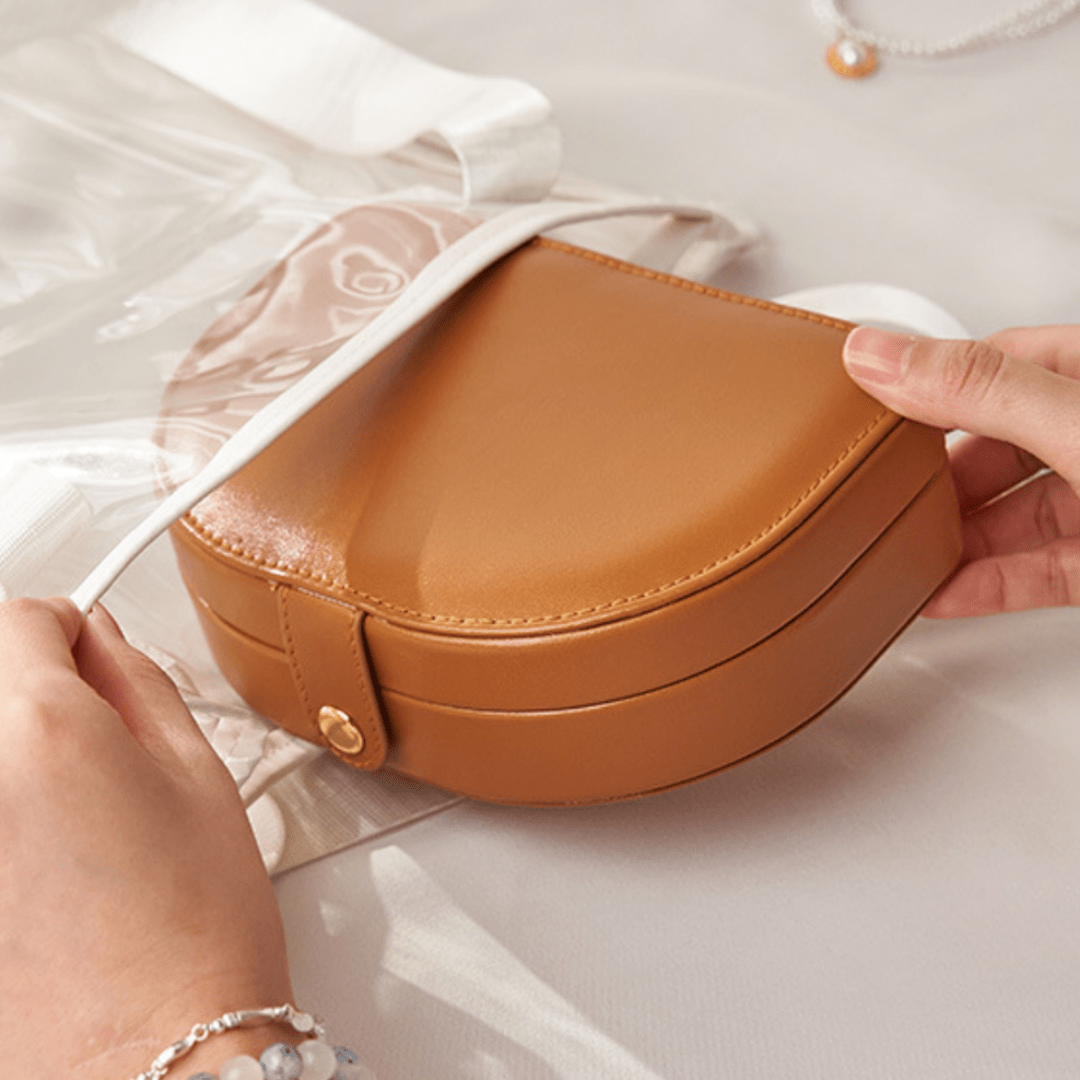 Coffret à Bijoux en Cuir Nomade – Rangement Velours pour Voyage - Biloria