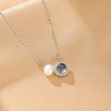 Collier Aigue-Marine Perle Argent 925 Féminin - Biloria