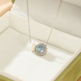Collier Aigue-Marine Perle Argent 925 Féminin - Biloria
