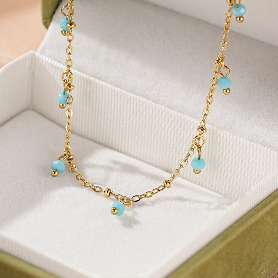 Collier Amazonite Gouttes Solaires - Bijou Fait Main - Biloria