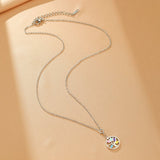 Collier Arbre de Vie émail multicolore en argent 925 - Biloria