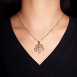 Collier Arbre de Vie en Argent 925 avec Zircons Multicolores - Biloria