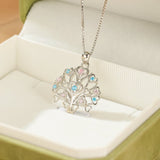 Collier Arbre de Vie en Argent 925 avec Zircons Multicolores - Biloria