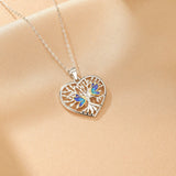 Collier Arbre de Vie Papillon Bleu Argent 925 – Cadeau Femme - Biloria