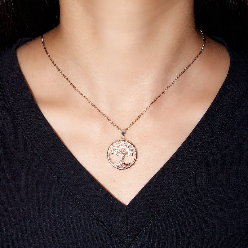 Collier Arbre de Vie – Zircon Étincelant - Biloria