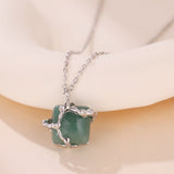 Collier Aventurine Argent 925, Bijou Spirituel Fait Main - Biloria
