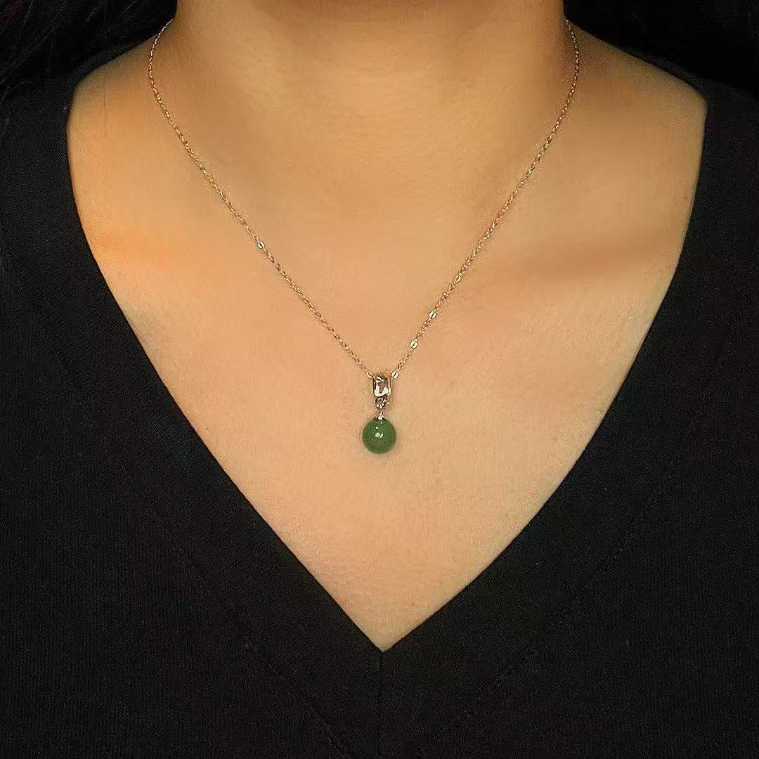 Collier Aventurine en Argent 925 – Goutte d'Harmonie - Biloria