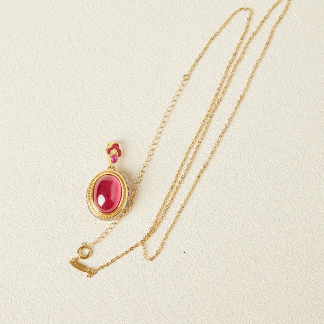 Collier Cornaline Abondance Argent Plaqué Or - Biloria