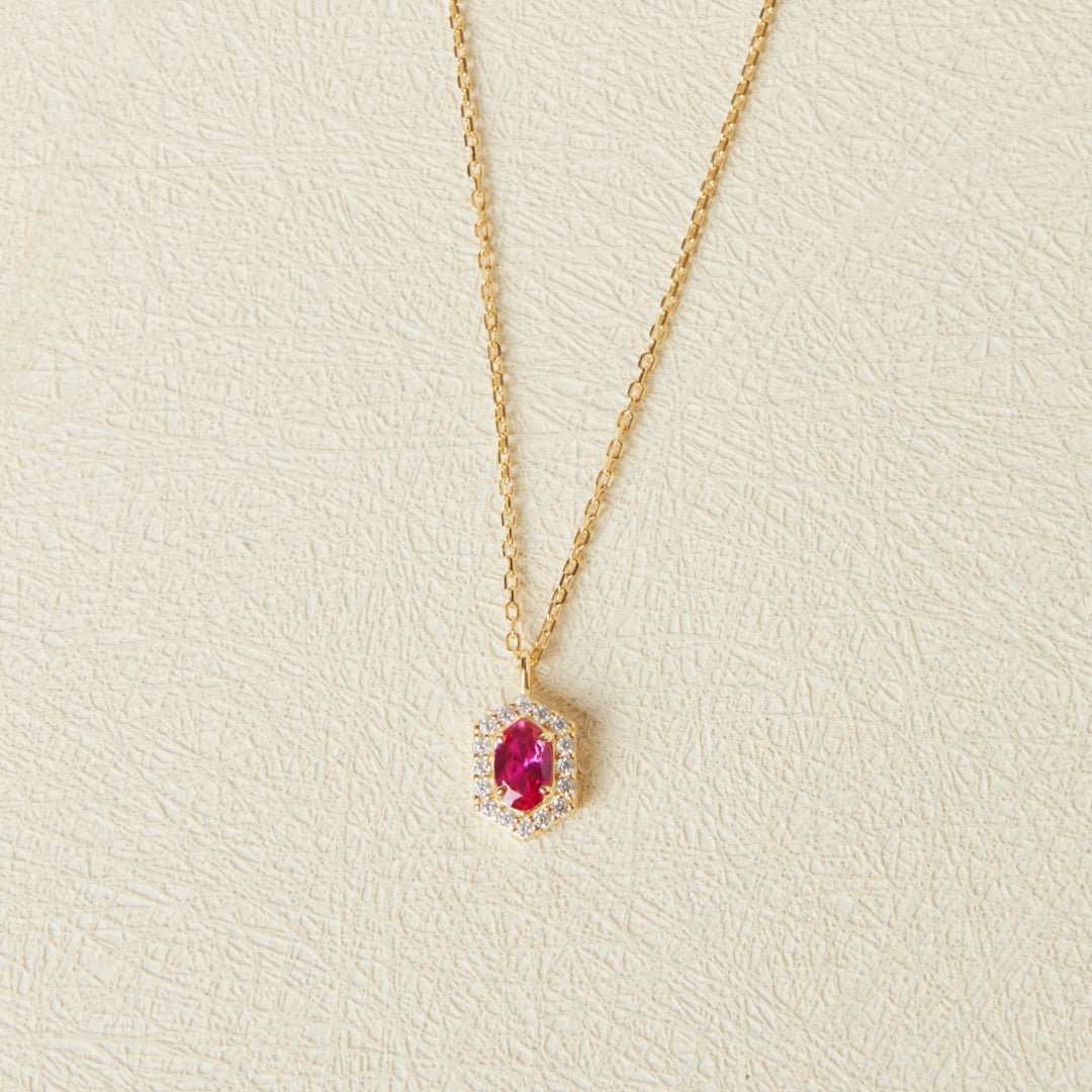 Collier Cornaline et Zircon, Argent Plaqué Or – Énergie et Élégance - Biloria
