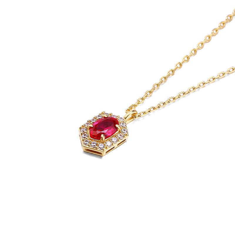 Collier Cornaline et Zircon, Argent Plaqué Or – Énergie et Élégance - Biloria