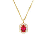 Collier Cornaline et Zircon, Argent Plaqué Or – Énergie et Élégance - Biloria