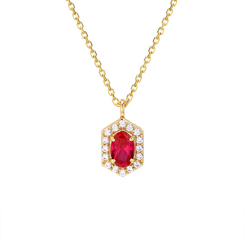 Collier Cornaline et Zircon, Argent Plaqué Or – Énergie et Élégance - Biloria