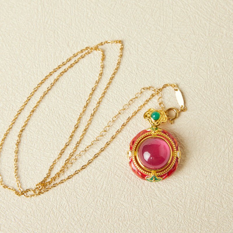 Collier Cornaline Fleur en Argent Plaqué Or – Bijou Déco Bureau - Biloria
