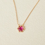 Collier Cornaline Passion Argent Plaqué Or - Bijou Vitalité - Biloria