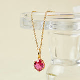 Collier Cornaline Pendentif Essence de Vie Argent Plaqué Or - Biloria