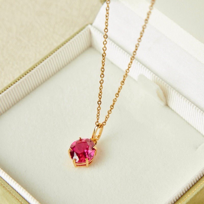Collier Cornaline Pendentif Essence de Vie Argent Plaqué Or - Biloria