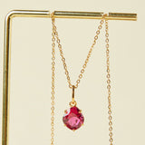 Collier Cornaline Pendentif Essence de Vie Argent Plaqué Or - Biloria
