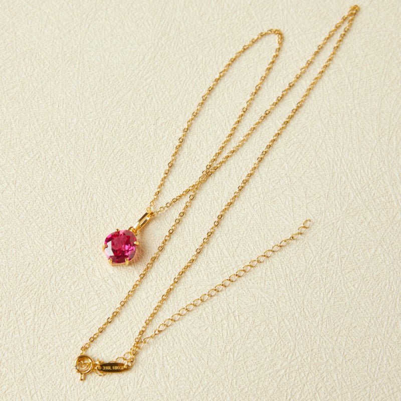 Collier Cornaline Pendentif Essence de Vie Argent Plaqué Or - Biloria