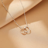 Collier Couple Anneaux Entrelacés Argent 925 - Biloria