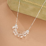Collier Cristal de Roche Aura Claire Argent 925 - Biloria
