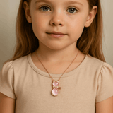 Collier Enfant Quartz Rose Chaton : Bijou Douceur et Amour - Biloria