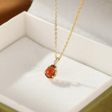 Collier Grenat Goutte Argent Plaqué Or – Bijou de Vitalité - Biloria