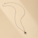 Collier Grenat Lune Étoile Argent 925 Fait Main - Biloria