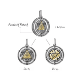 Collier Homme Rotatif Œil Oudjat Argent 925 - Biloria