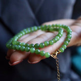 Collier Jade Petit Bonheur en Argent Plaqué Or – Élégance et Sérénité - Biloria