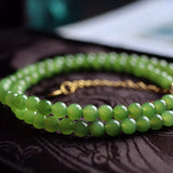 Collier Jade Petit Bonheur en Argent Plaqué Or – Élégance et Sérénité - Biloria