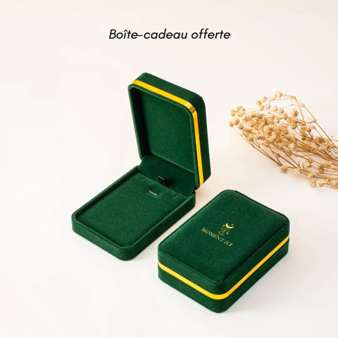 Collier Jaspe Rouge Goutte Or - Biloria