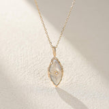 Collier Labradorite Apaisement Cosmique Argent Plaqué Or - Biloria