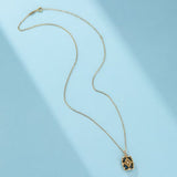 Collier Labradorite Aurore Argent Plaqué Or Bijou Mystique - Biloria