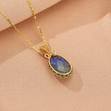 Collier Labradorite Femme – Bijou Protecteur Tissé Main - Biloria