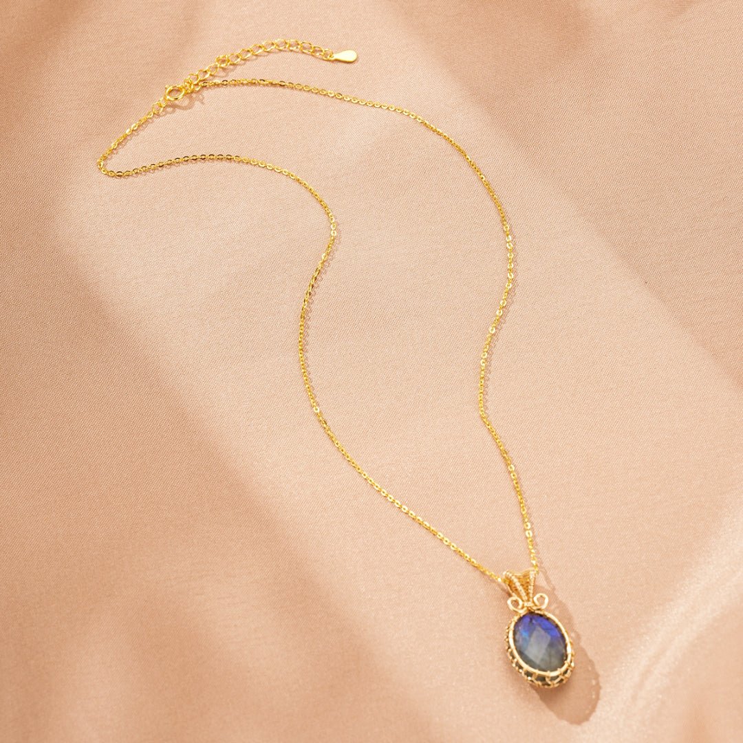 Collier Labradorite Femme – Bijou Protecteur Tissé Main - Biloria
