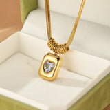 Collier Pendentif Cœur Scintillant en Zircon - Biloria