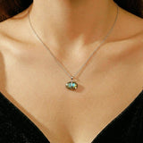 Collier pendentif Labradorite authentique en cuivre - Biloria