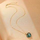 Collier Pendentif Labradorite Cœur - Protection et Intuition - Biloria
