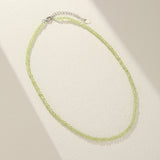 Collier Péridot Vert Nature Gouttes Rosée - Biloria